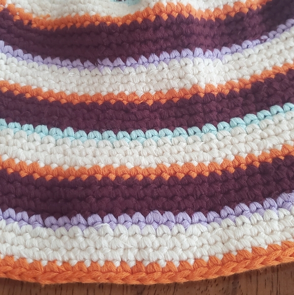 ZARA Multicolor Crochet Bucket Hat Size Small - Picture 5 of 6